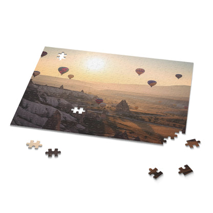 "Cappadocia balloon sky puzzle - vibrant hot air balloons floating in surreal landscape"