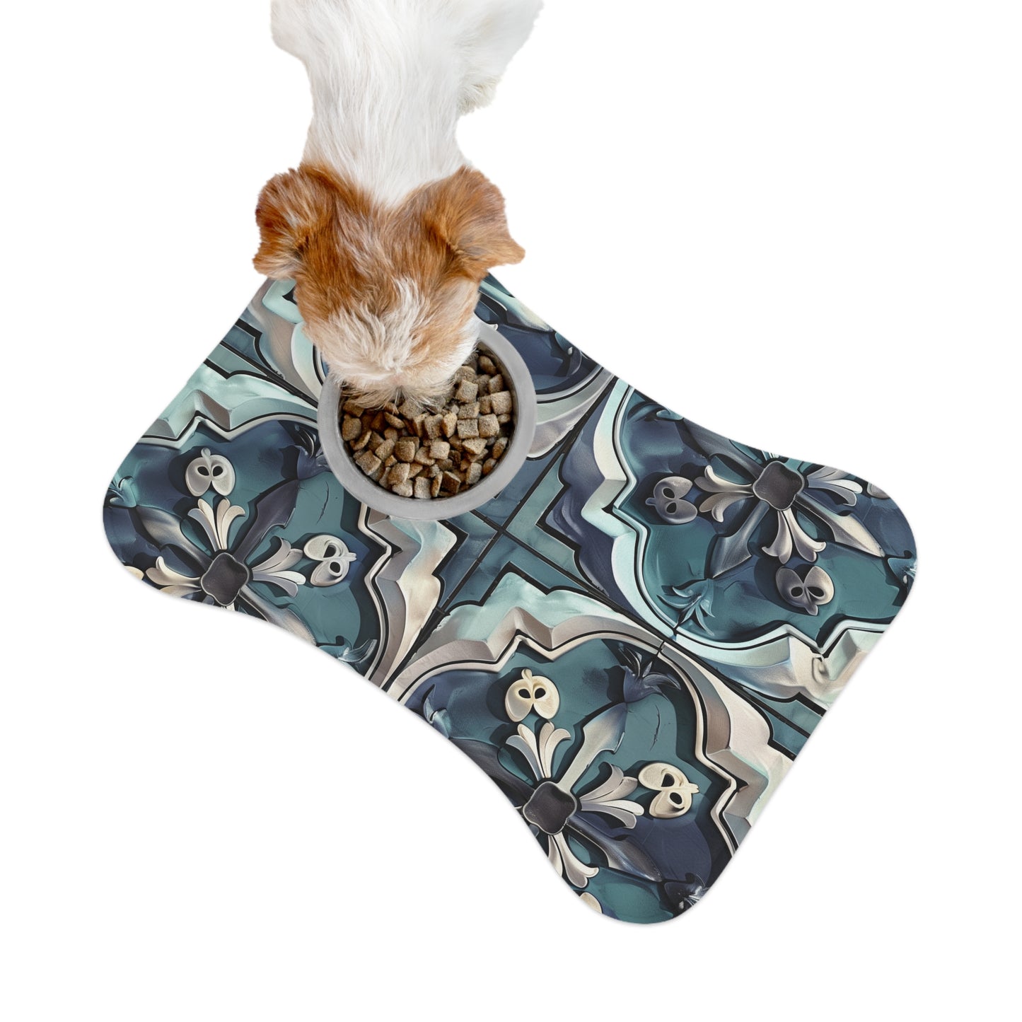 Chic Artisan Tile Pet Feeding Mat