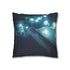Haunted Subway with Floating Lights (Edition II) — 40×40 Cushion Cover — Double-Sided Back & Concealed Zip Detail