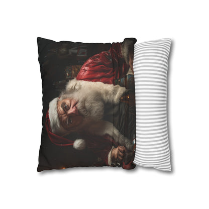 "Bad Santa's Lair Pillowcase - High-quality, comfortable, and stylish holiday decor perfect for all seasons. Makes a great gift. Get yours today!"