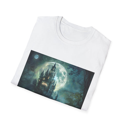 Moonlit Citadel Enchanted Forest Graphic Unisex Softstyle T-Shirt