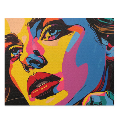 Colorful Pop Art Portrait Jigsaw Puzzle for Art Enthusiasts - Challenging and Vibrant Gift Idea