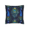 Emerald Peacock Feathers Luxe Seamless Square Cushion Cover - Front Hero View | Prints With Passion