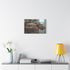 Sci-Fi City with Floating Trains — Canvas Wall Art — Kiln-Dried Pine Frame & Ready-to-Hang Back View