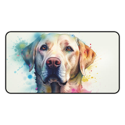 Labrador Love Desk Mat - Vibrant and playful design adds adorable style to your workspace, perfect for dog lovers.