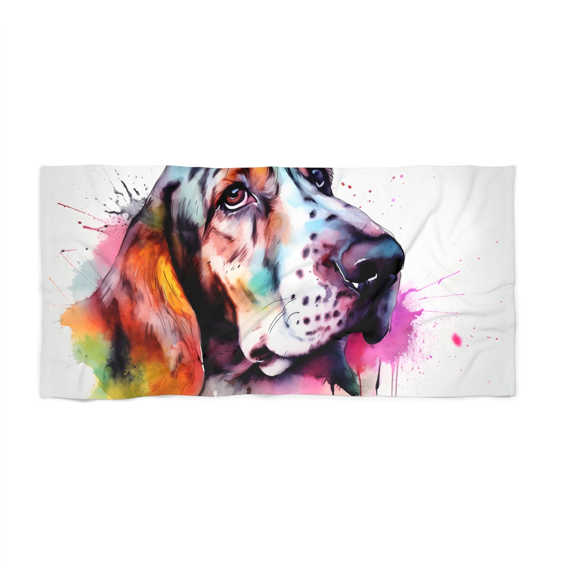 this towel is sure to add charm to your day in the sun. Treat yourself to the ultimate relaxation with our Basset Hound Purse Paradise Beach Towel.