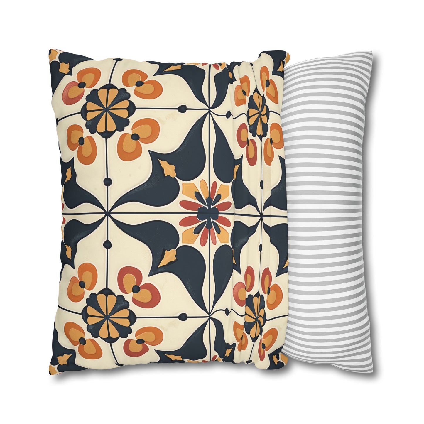 "Add style to your bed with Artisan Tiles pillowcase, featuring vibrant seamless tile pattern"