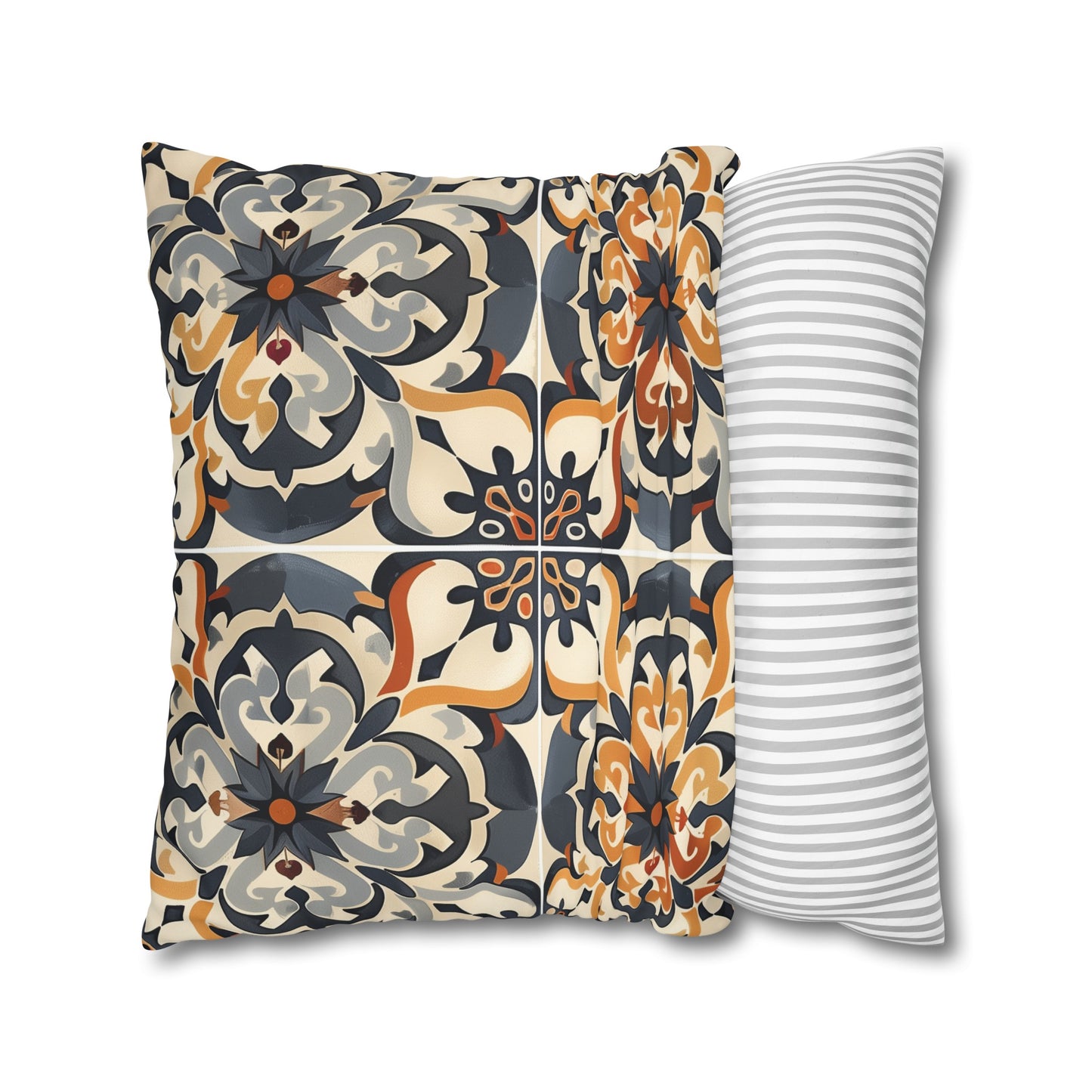 Elegant Artisan Tiles Pillowcase: Transform your space with a seamless ceramic tile pattern.