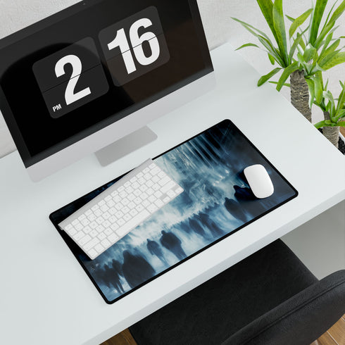 Crowd of Ghosts Walking Through a City — XL & XXL Desk Mat — Product Detail View 7
