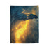 Dream Weaver Creating World from Light — Plush Fleece Throw Blanket — Folded Plush Blanket Detail