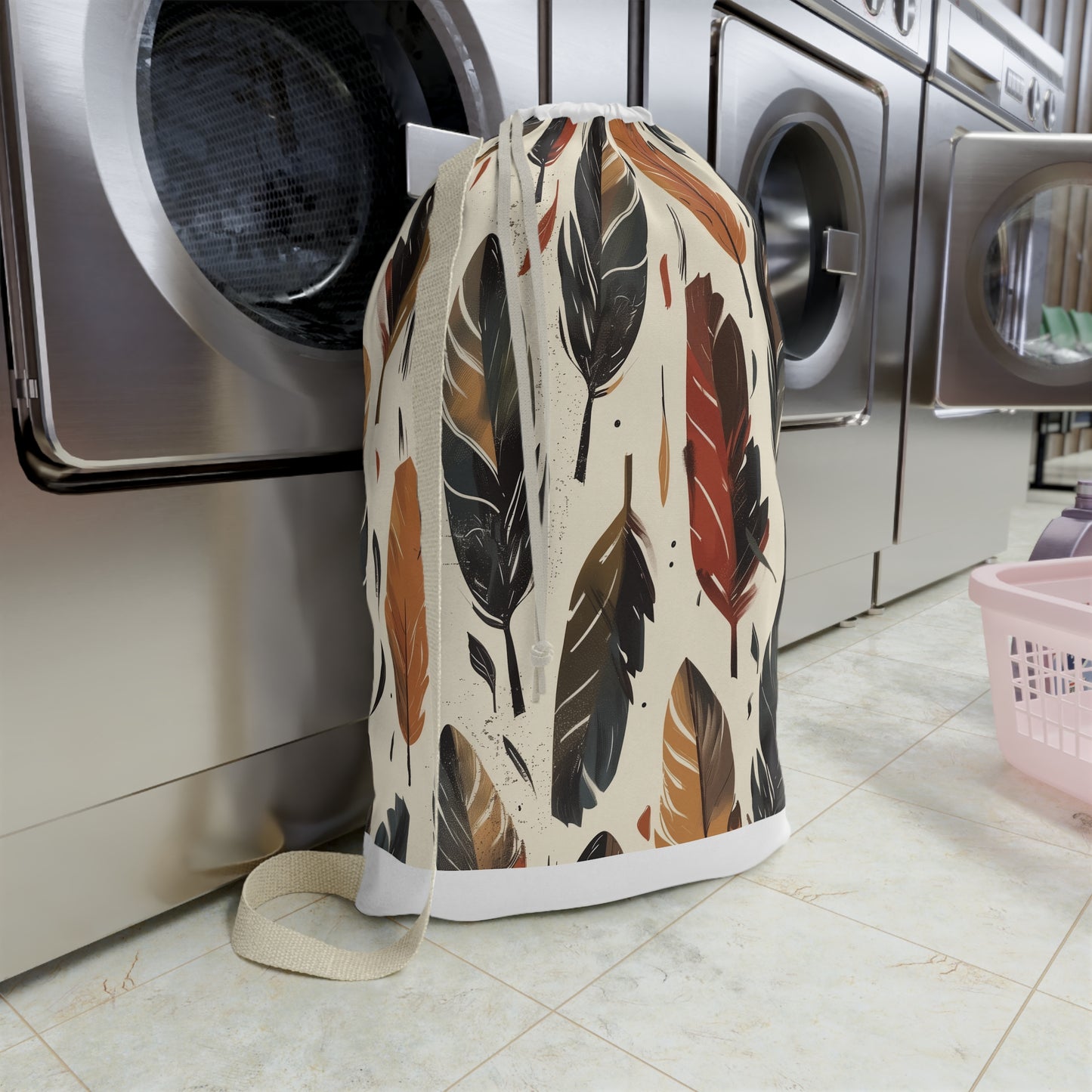 Boho Feathers Laundry Bag | Home Decor | Accessories, All Over Print, AOP, Bags, Laundry, Sublimation | Prints with Passion