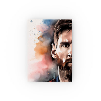 "Get inspired by Messi's journey with this high-quality journal, perfect for any season. Ideal gift for soccer fans! Shop now."