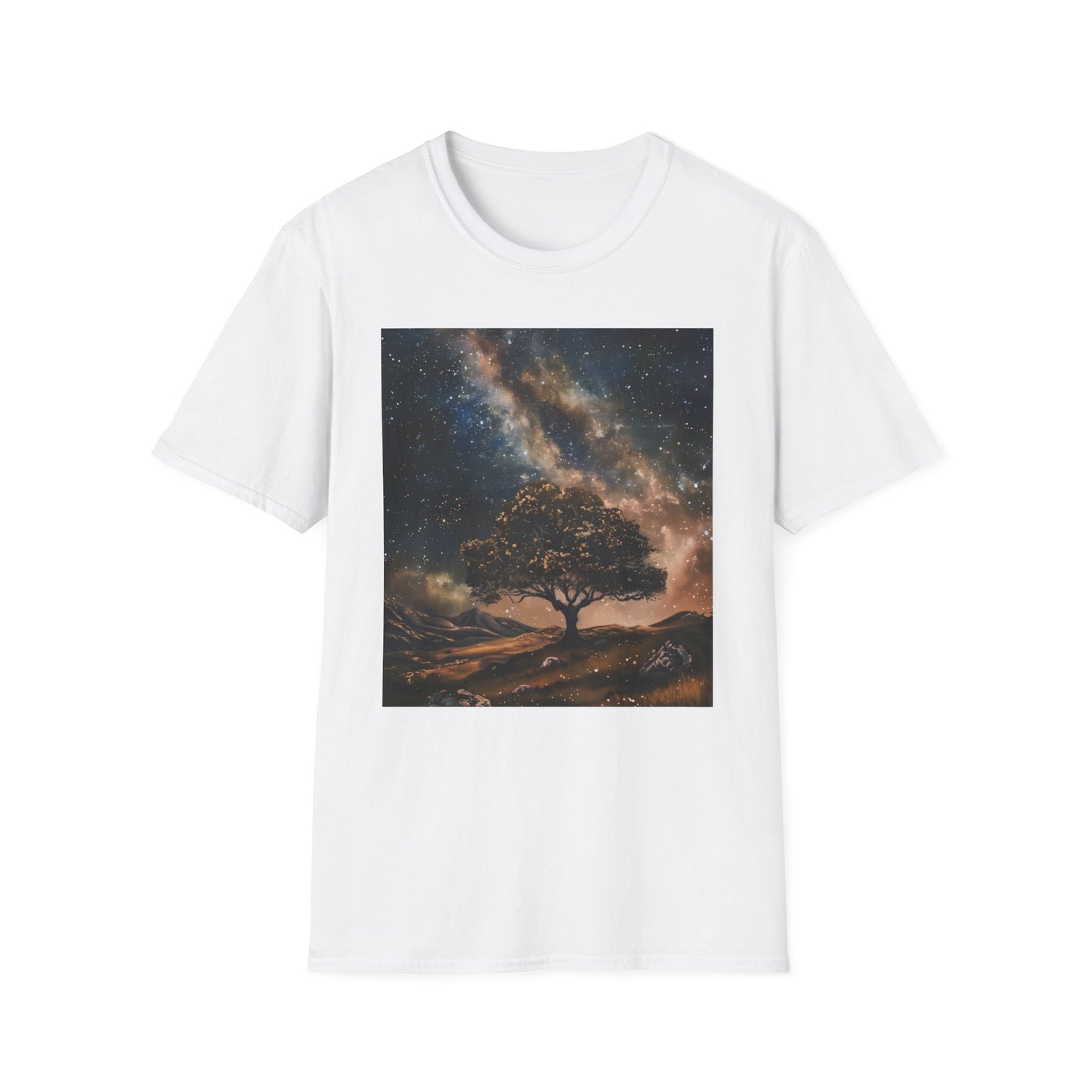 Celestial Tapestry: Milky Way Painting Night Sky T-shirt