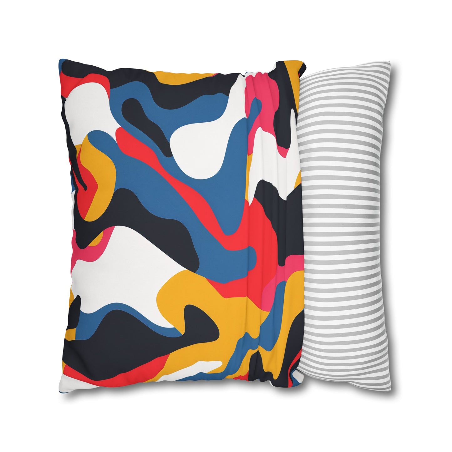 "Modern Abstract Bright Pillow Case - Add a pop of color to your bedroom decor with this vibrant seamless pattern design"