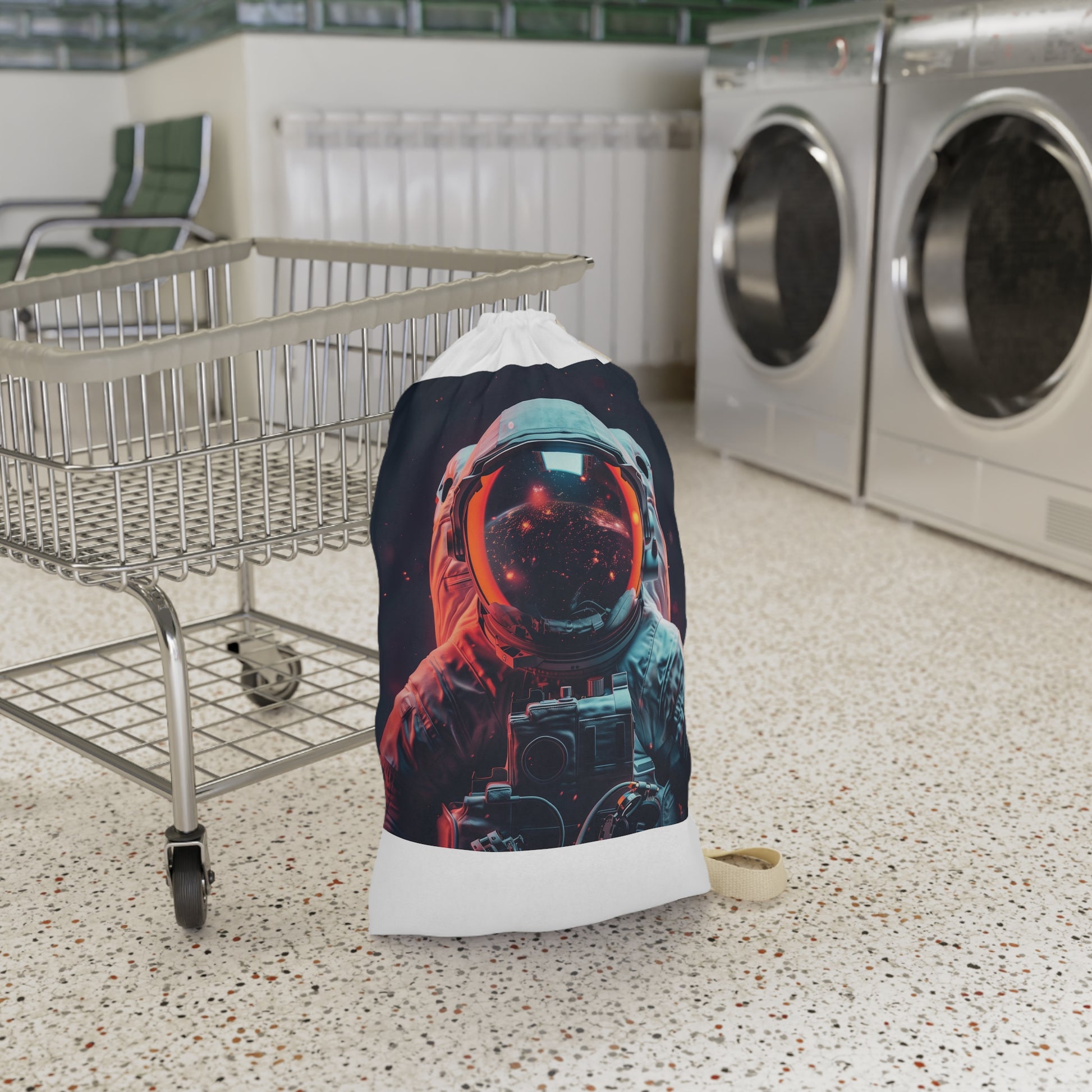 Astro Laundry Bag - Durable astronaut-themed laundry bag for cosmic clothing adventures