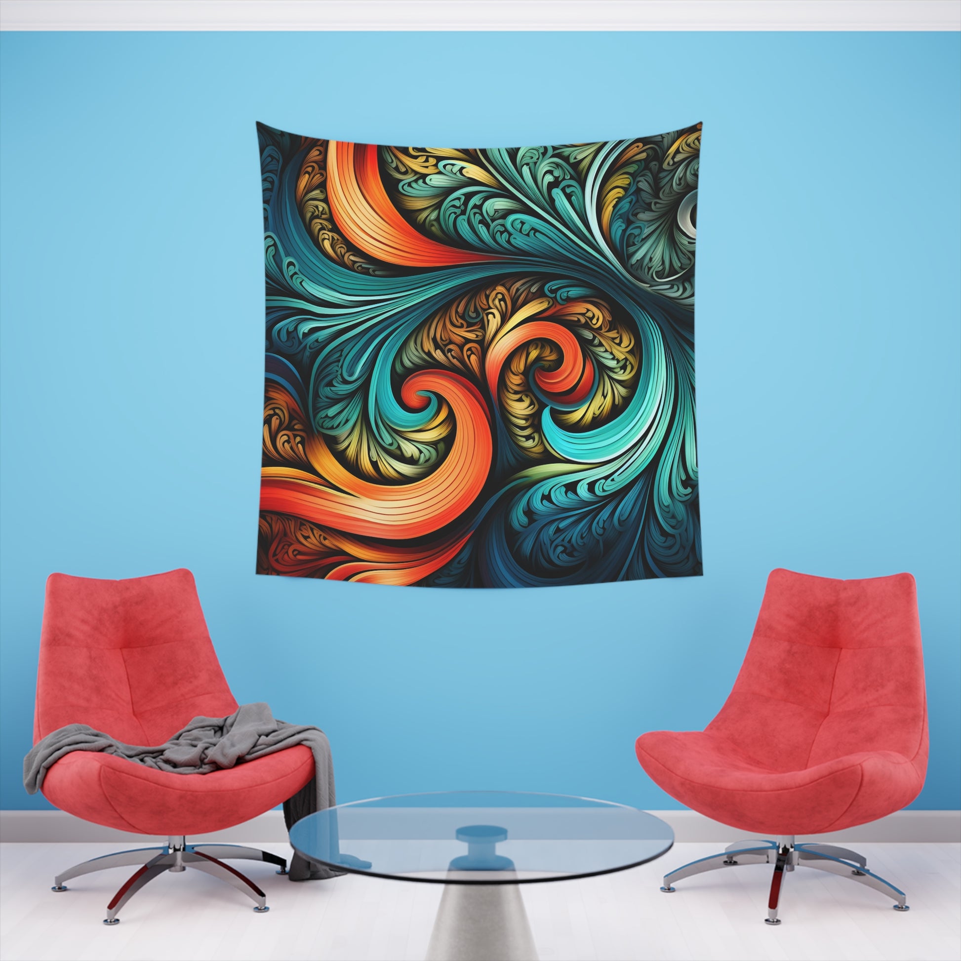 Fractal Tapestry: A GSNG Design | Wall Tapestry | All Over Print, AOP, Decor, Halloween, Home & Living, Home Decor, Indoor, Spring Essentials, Sublimation, Tapestry | Prints with Passion