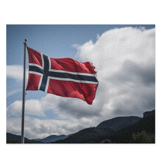 Norway Flag Jigsaw Puzzle | Puzzle | Back-to-School, Fall Picks, Games, Holiday Picks, Home & Living, Puzzles, TikTok, Valentine's Day, Valentine's Day Picks | Prints with Passion