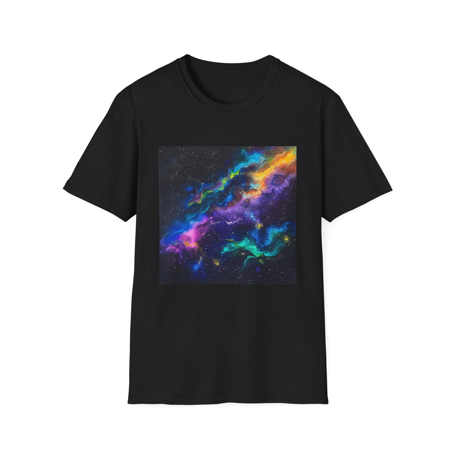 Cosmic Kaleidoscope: Neon Space Galaxy T-shirt | T-Shirt | DTG, Men's Clothing, Regular fit, T-Shirts, Unisex, Women's Clothing | Prints with Passion