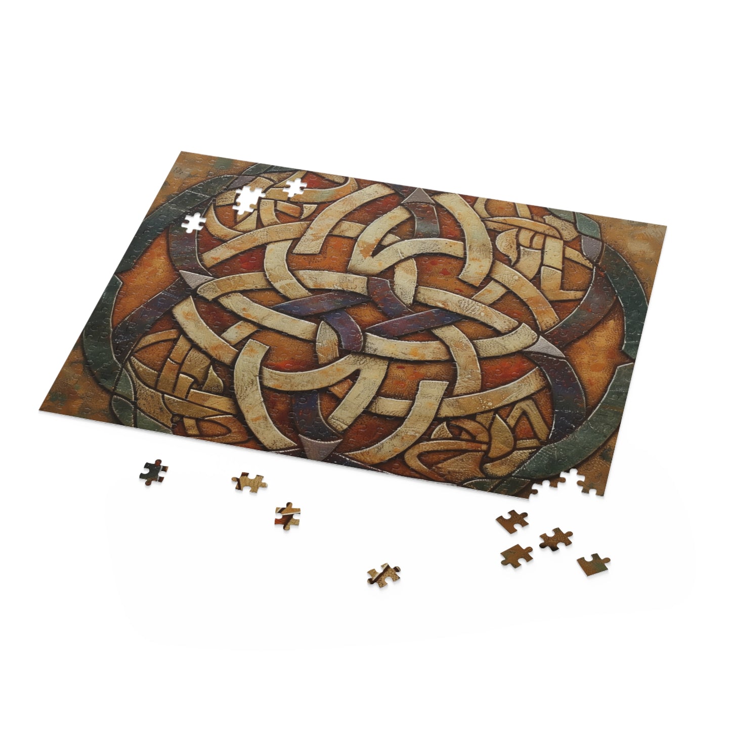 Intricate Celtic Knot Jigsaw Puzzle - Mind-bending challenge with vibrant colors and interwoven patterns