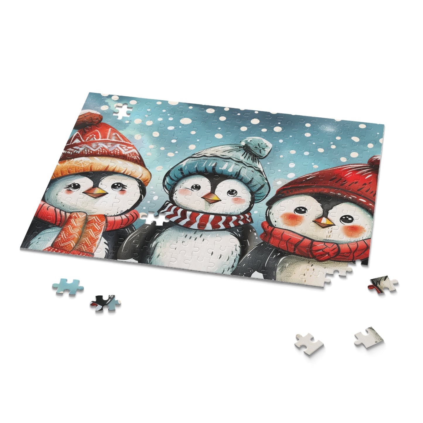 "Charming Winter Penguins Jigsaw Puzzle Fun for Animal Lovers"