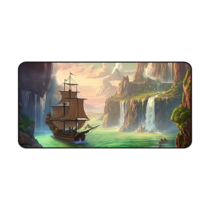 "Enchanted Neverland Desk Mat - Whimsical Peter Pan inspired design for a magical workspace"