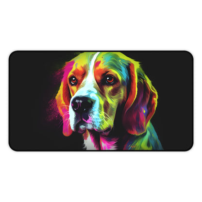 "Beagle Buddies Desk Mat: Cute, protective mat for dog lovers, adds adorableness to workspace"