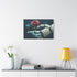 Cyber Roses Blooming from Robotic Hands Stretched Canvas Wall Art