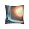 Quantum Fox Behind Waterfall Portal Double-Sided Square Cushion Cover