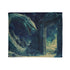 Cosmic Serpent Guarding Starlit Gate Plush Fleece Throw Blanket