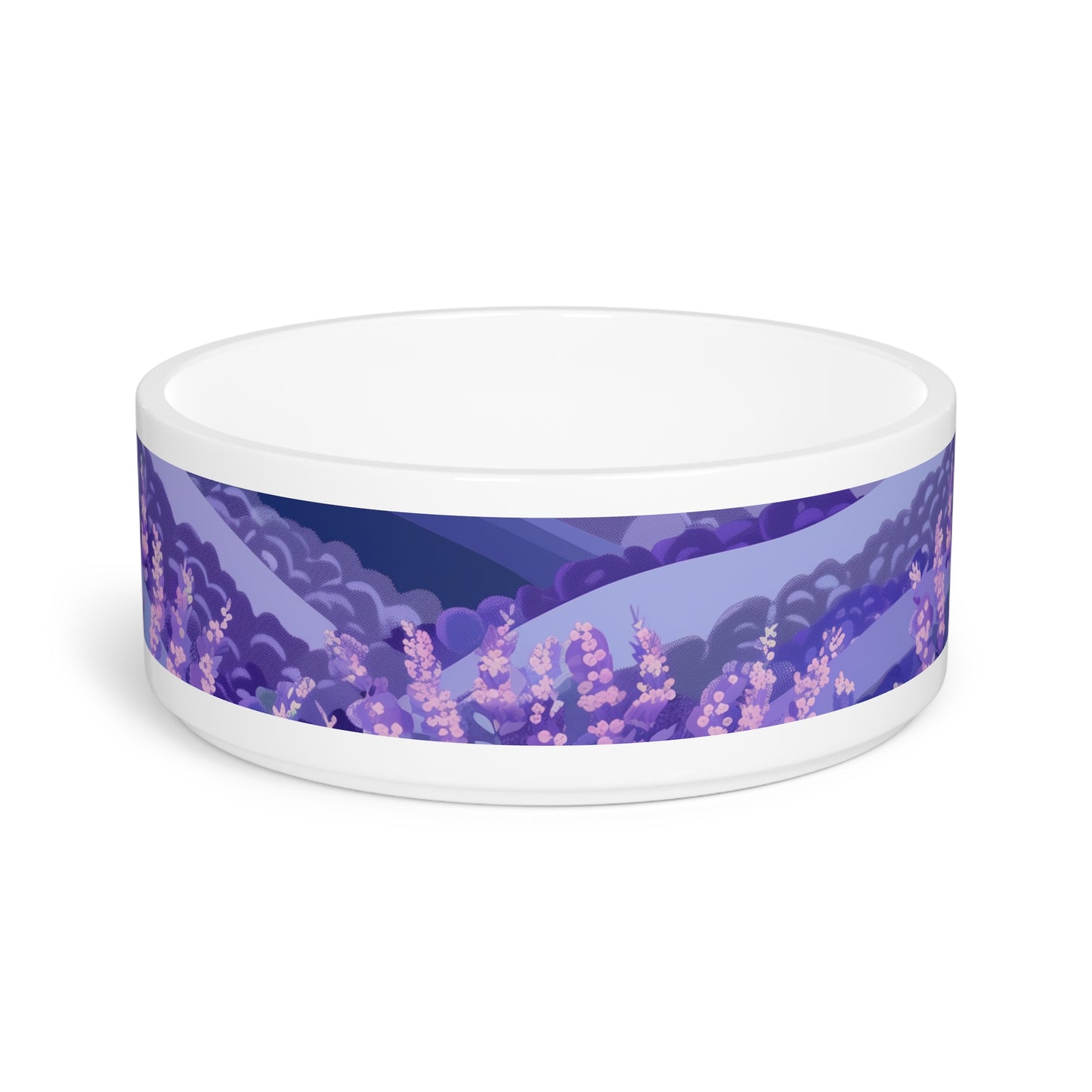 Lavender Fields Pet Bowl: Relaxing floral design