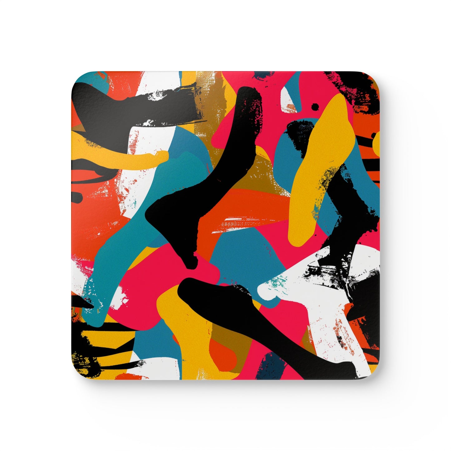 Abstract Bold Bright Coaster Set