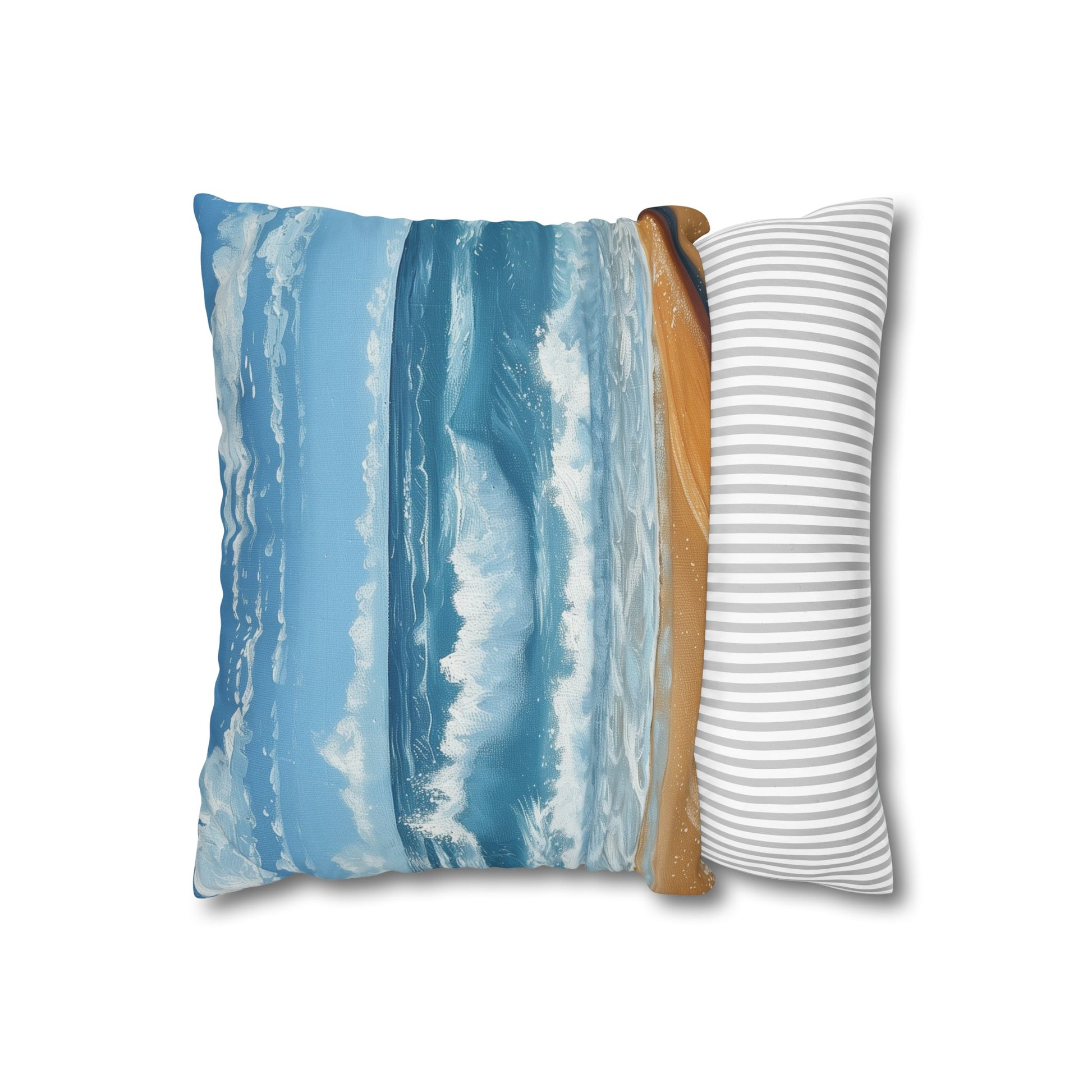 "Surf's Up Pillowcase - Vibrant wave and surfboard design for all-season relaxation, high-quality and stylish. Makes a great gift!"