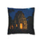 Jungle Temple Illuminated by Moonlight (Edition II) — 40×40 Cushion Cover — Front 40×40 cm Square Cushion View