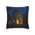 Jungle Temple Illuminated by Moonlight (Edition II) — 40×40 Cushion Cover — Front 40×40 cm Square Cushion View