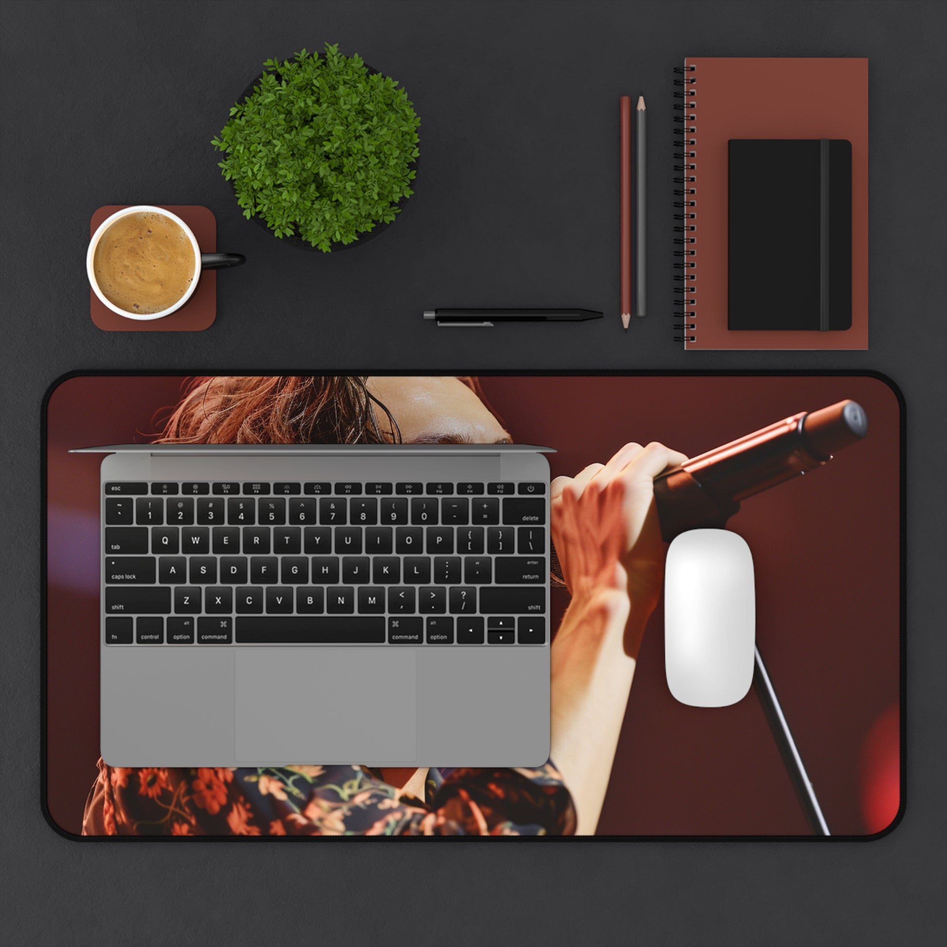 "Vibrant Harry Styles Singing Desk Mat - Bring Concert Energy to Your Workspace"