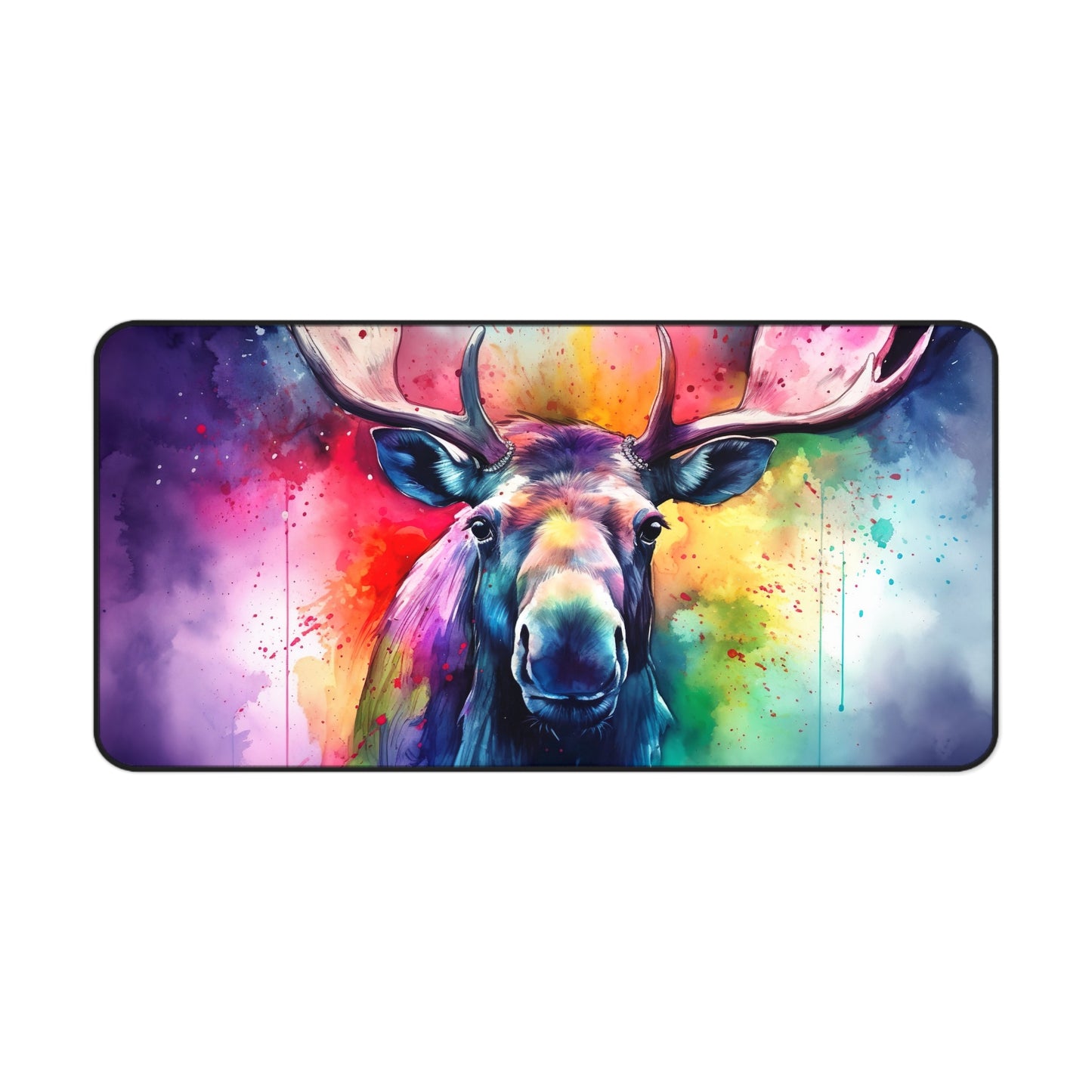 "Majestic Moose Desk Mat - Charming design to protect your workspace and showcase your love for nature"