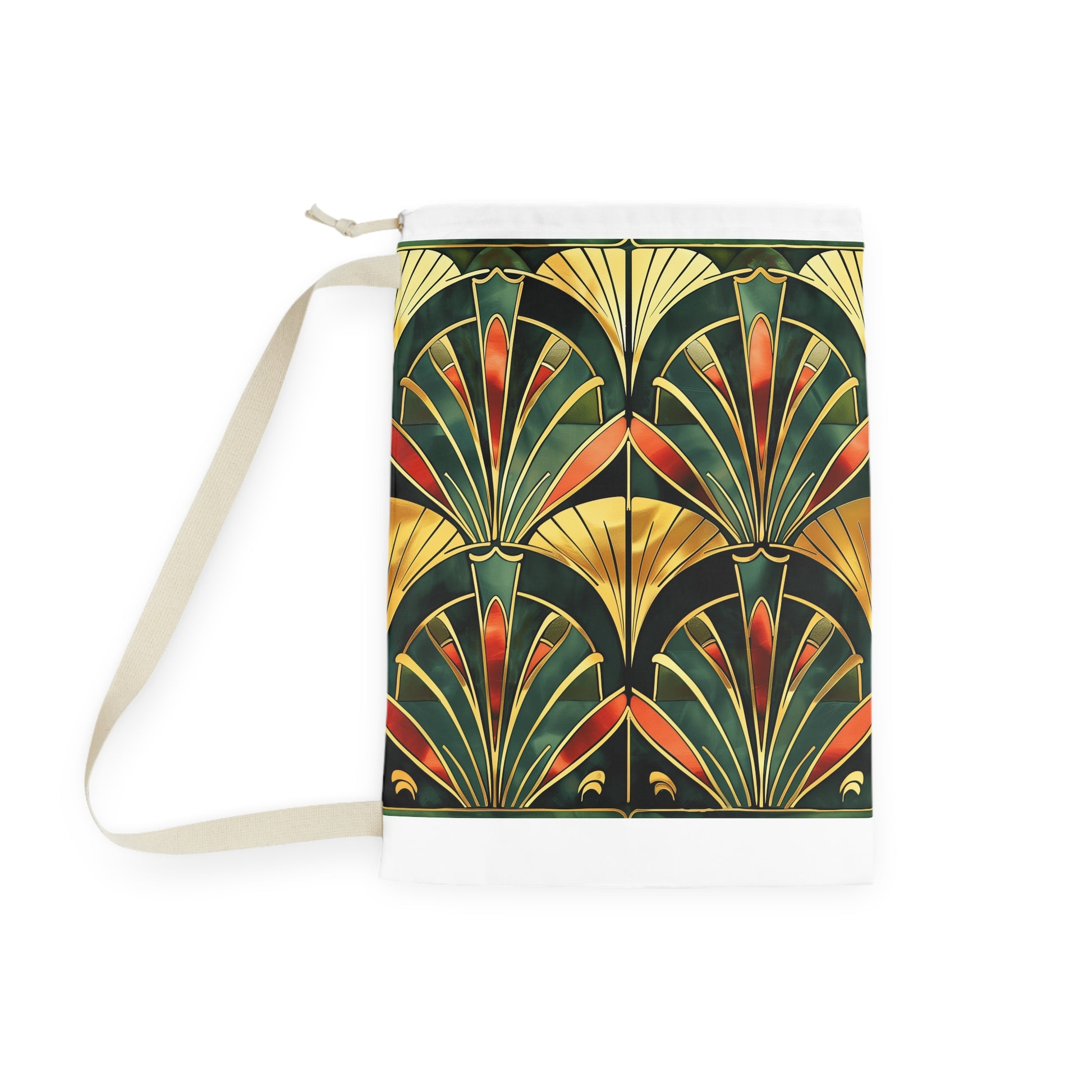 "Art Deco Laundry Bag Collection – Abstract patterned pillowcase for stylish laundry routine"