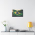 Brazil Flag — Canvas Wall Art — Kiln-Dried Pine Frame & Ready-to-Hang Back View