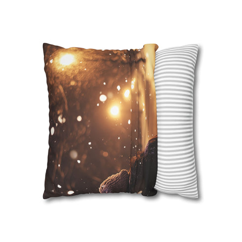 Central Park — 40×40 Cushion Cover — Soft Brushed Fabric Texture Close-Up