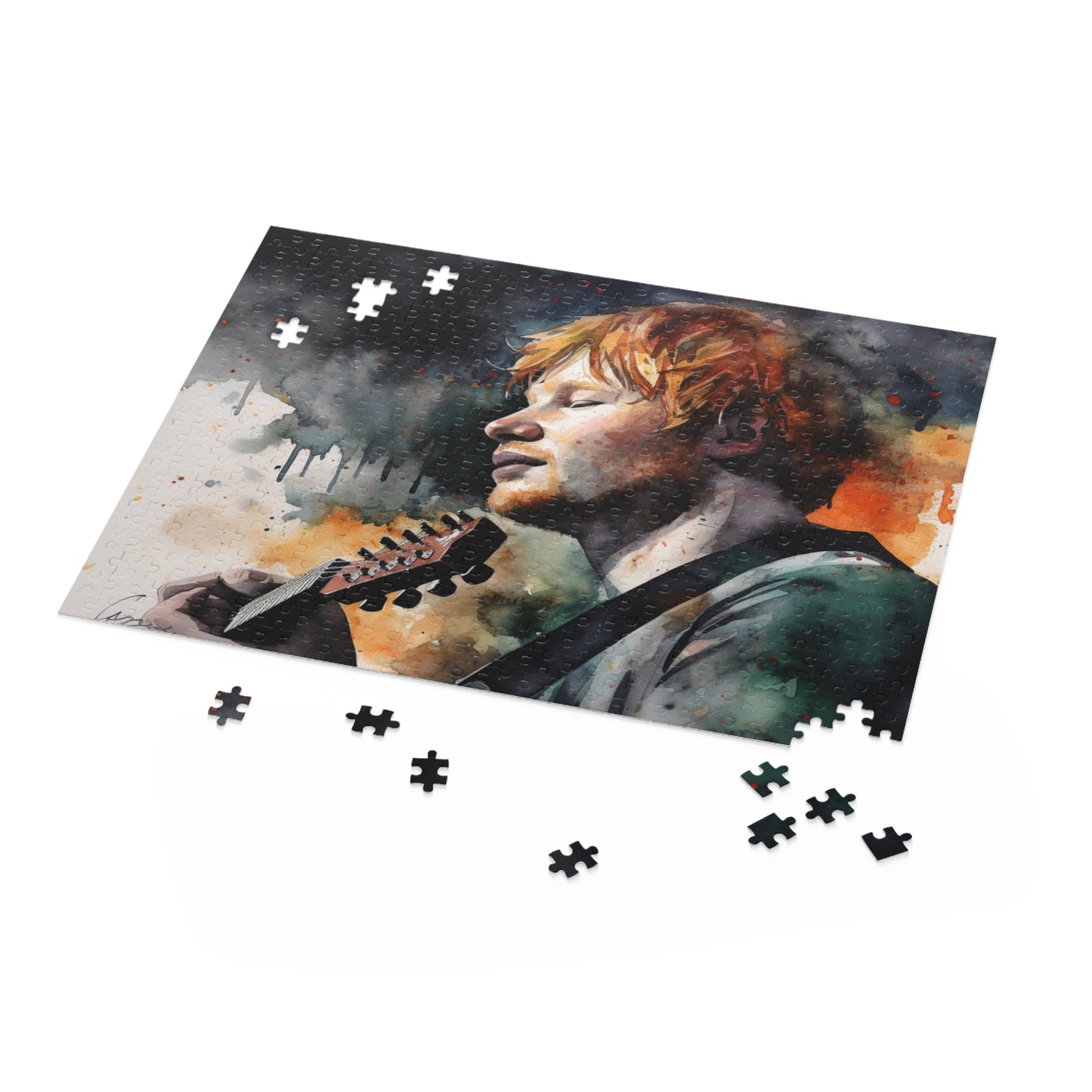 Ed Sheeran Watercolor Jigsaw Puzzle