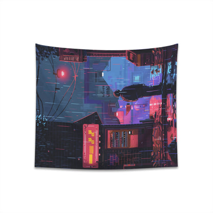 "Game On Retro Pixel Art Tapestry - Vibrant and Colorful Design for Gaming Enthusiasts | High-Quality Material | Perfect Gift"