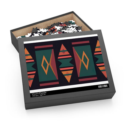 "Engaging Aztec Pattern Jigsaw Puzzle for a Mesmerizing Experience"