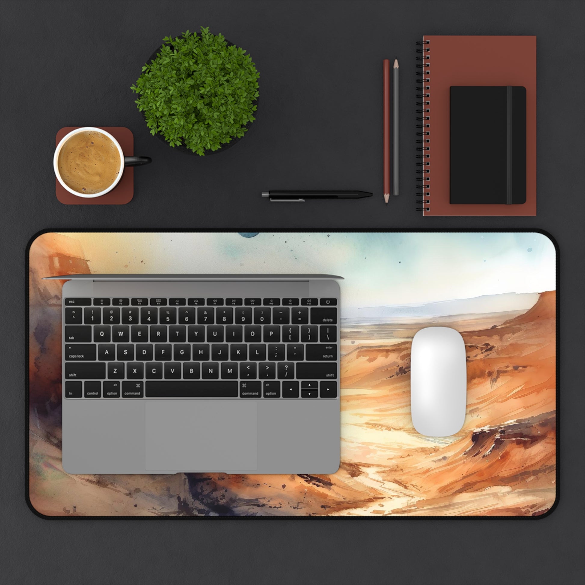 Baron Desert Desk Mat: Add sophistication to your space with earth-toned desk mat.