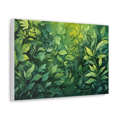 Summer Foliage Watercolor Canvas Print