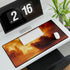 Frozen Ship Adrift in Firestorm — XL & XXL Desk Mat — 3mm Non-Slip Natural Rubber Base Detail