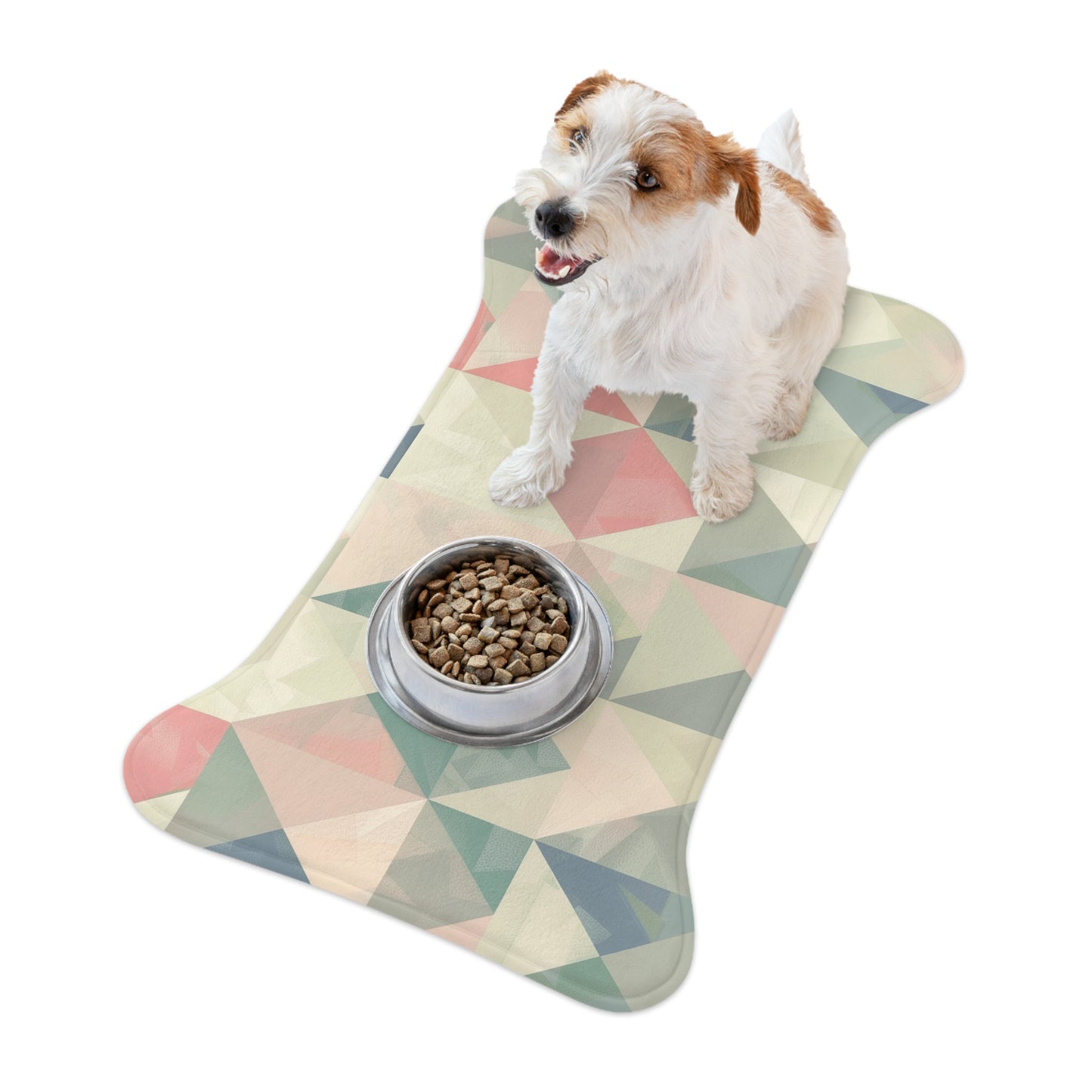 Chic Geometric Pet Feeding Mat