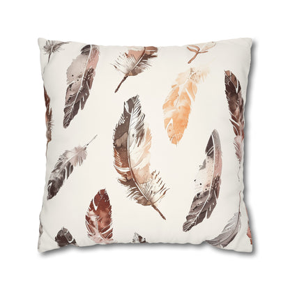 "Boho Feathers Pillow Case - Stylish oasis with trendy feather pattern, elevate your sleep space"