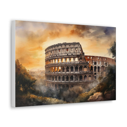 Sunset Colosseum Canvas Print