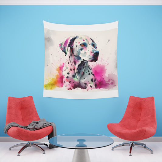 Dalmatian Dreams: A Tapestry of Spots and Style | Wall Tapestry | All Over Print, AOP, Decor, Halloween, Home & Living, Home Decor, Indoor, Spring Essentials, Sublimation, Tapestry | Prints with Passion