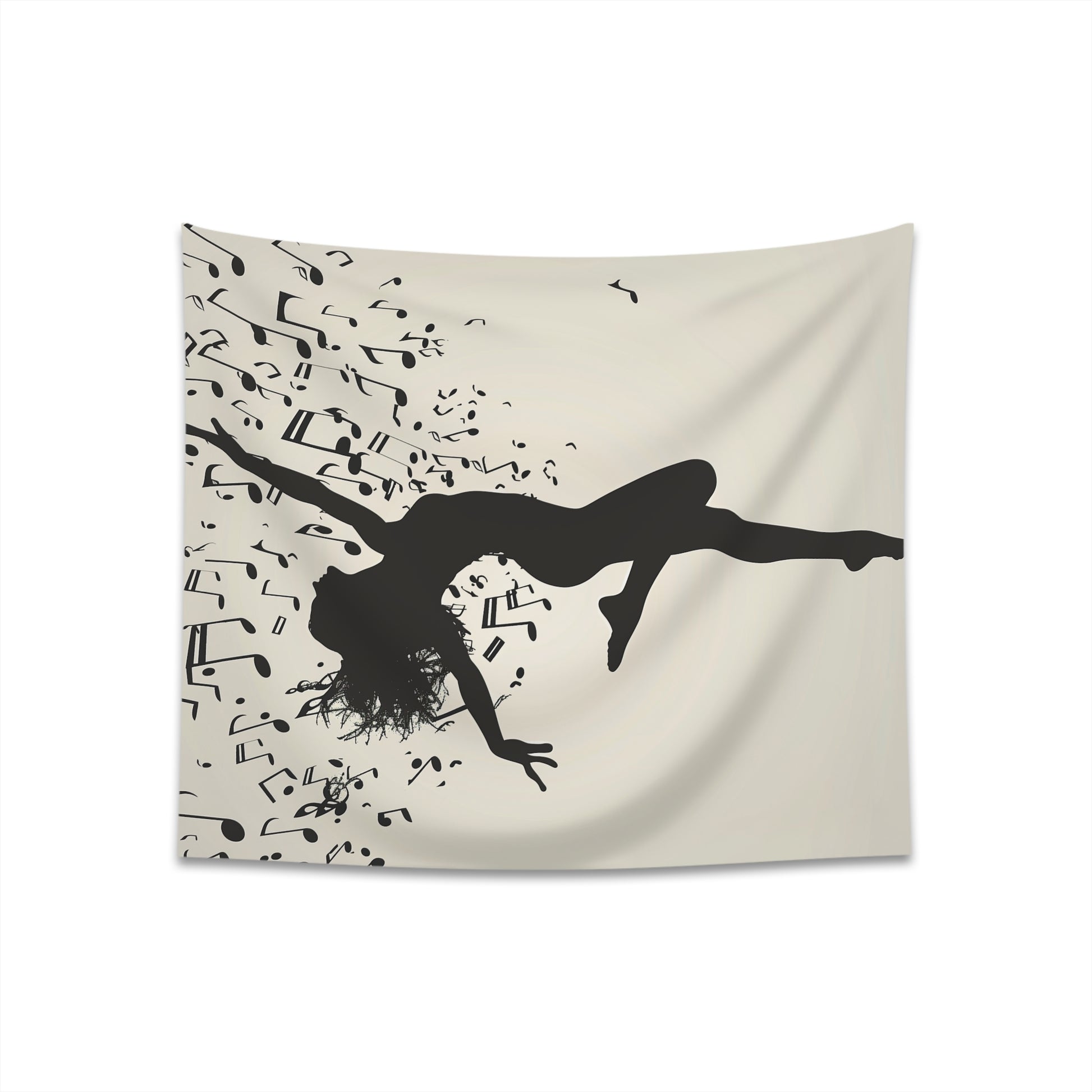 "Rhythm & Grace Dancer's Tapestry 34x40" - Celebrate movement and music with this high-quality, elegant tapestry, perfect for any space. Great gift option!"